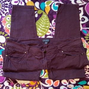 Forever 21 Plus Size 18 Maroon Skinny Jean